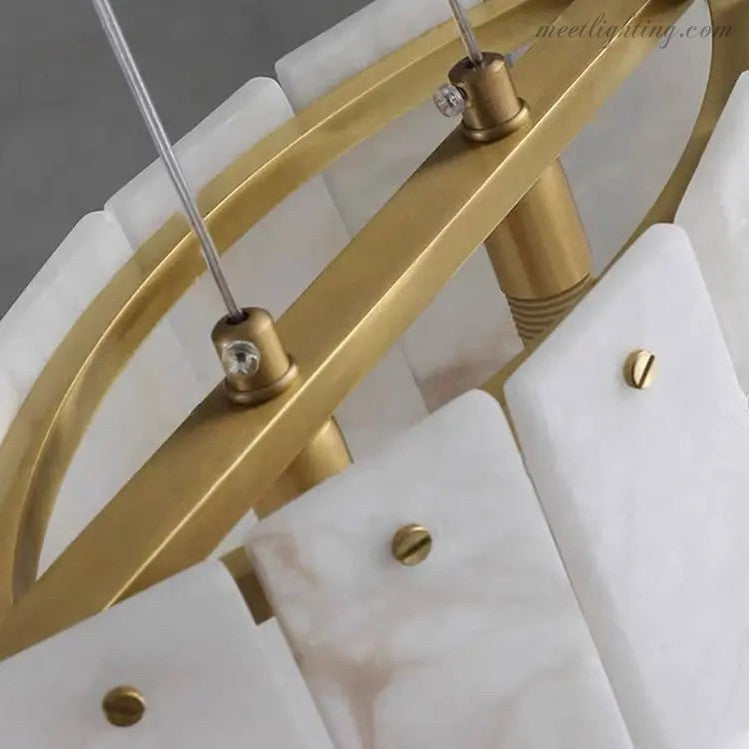 Alabaster Chandelier Pendant Lights Dining Room-MEET LIGHTING