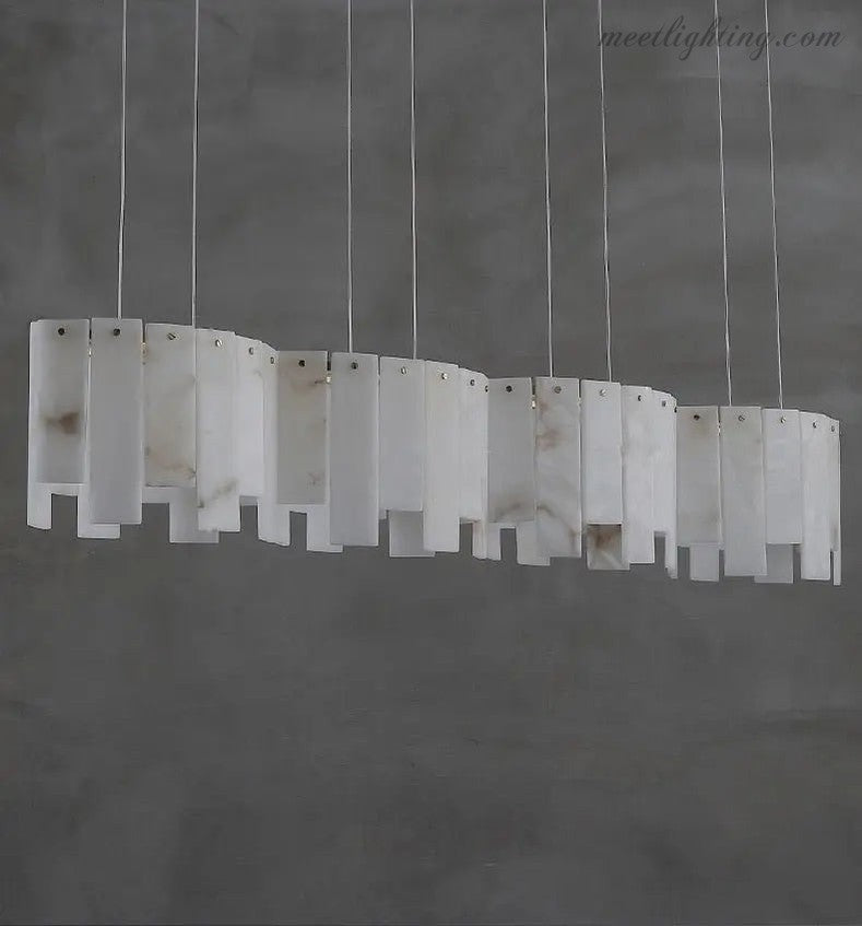 Alabaster Chandelier Pendant Lights Dining Room-MEET LIGHTING