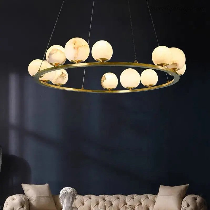 Alabaster Chandeliers Spain Dining Room-MEET LIGHTING