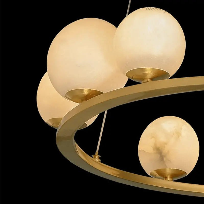 Alabaster Chandeliers Spain Dining Room-MEET LIGHTING