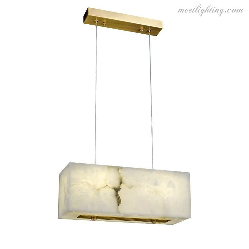 Alabaster Cubic Dining Room Chandelier-MEET LIGHTING