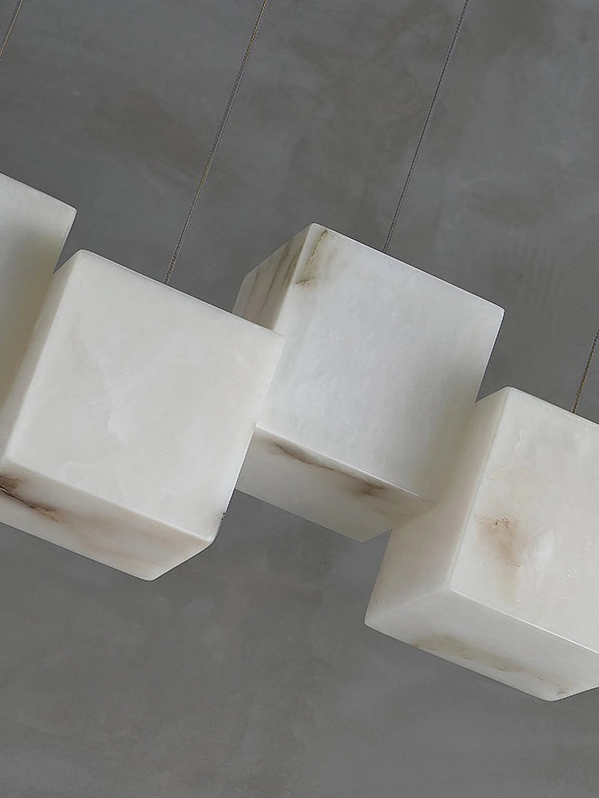 Alabaster Cubic Linear Chandelier-MEET LIGHTING