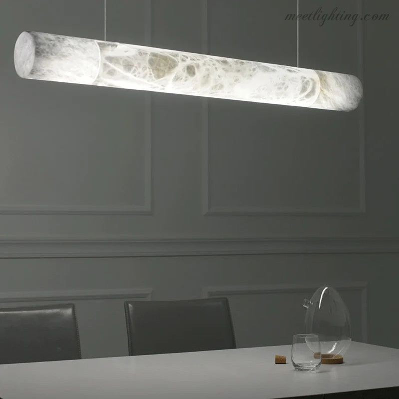 Alabaster Cylindrical Chandelier 47"-MEET LIGHTING