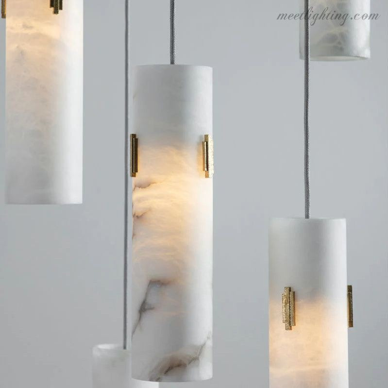 Alabaster Deco 12-Light Cluster Chandelier-MEET LIGHTING