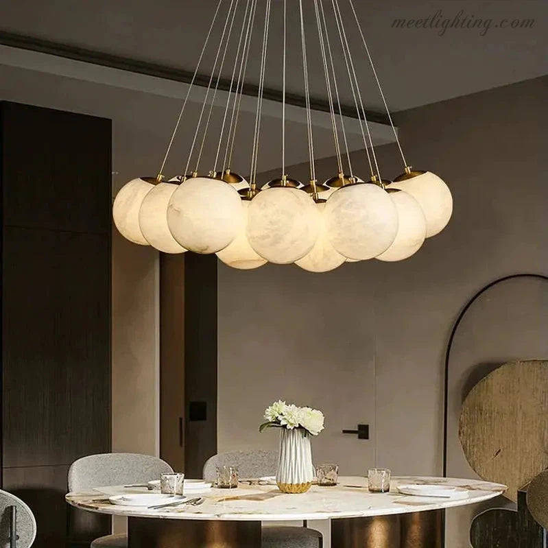 Alabaster Global Ceiling Pendant Light-Meet Lighting