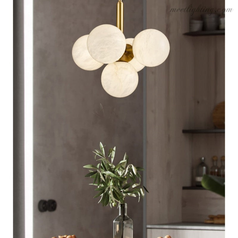 Alabaster Global Rod Cord Pendant Lighting-Meet Lighting
