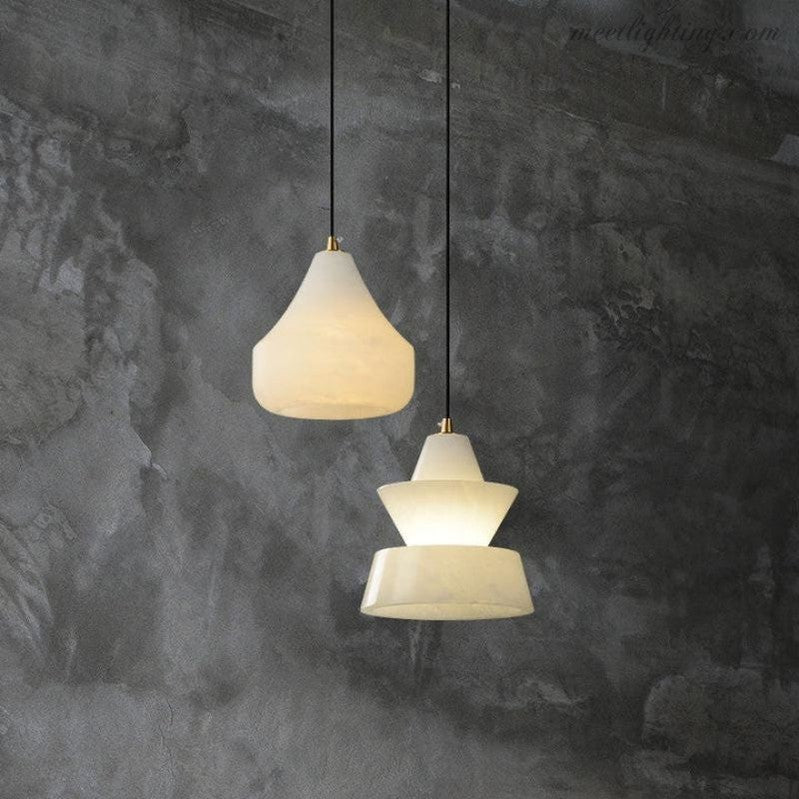 Alabaster Hat Pendant-Meet Lighting