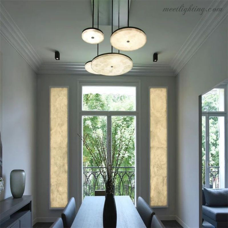 Alabaster Island Shape Mini Pendant Light-Meet Lighting