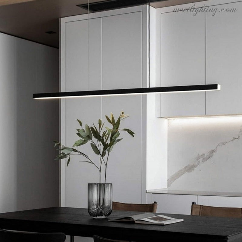 Alabaster Linear Kitchen Island Chandelier-MEET LIGHTING