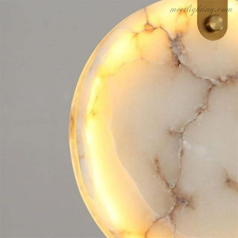 Alabaster Long Staircase Chandelier-MEET LIGHTING