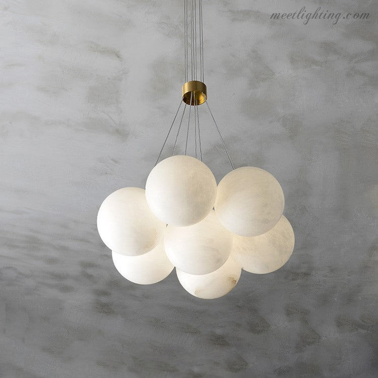 Alabaster Lunar Chandelier-MEET LIGHTING