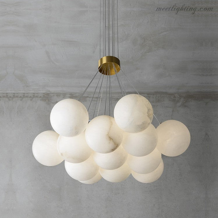 Alabaster Lunar Chandelier-MEET LIGHTING