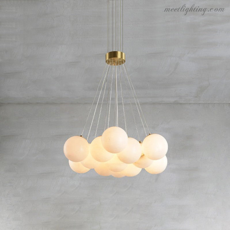 Alabaster Lunar Chandelier-MEET LIGHTING
