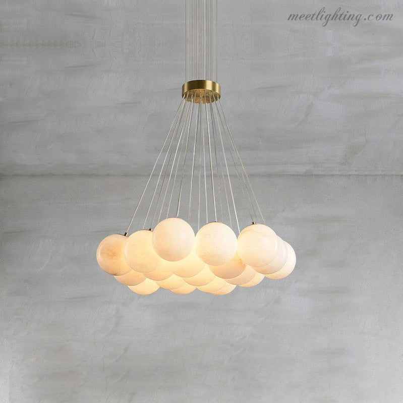 Alabaster Lunar Chandelier-MEET LIGHTING