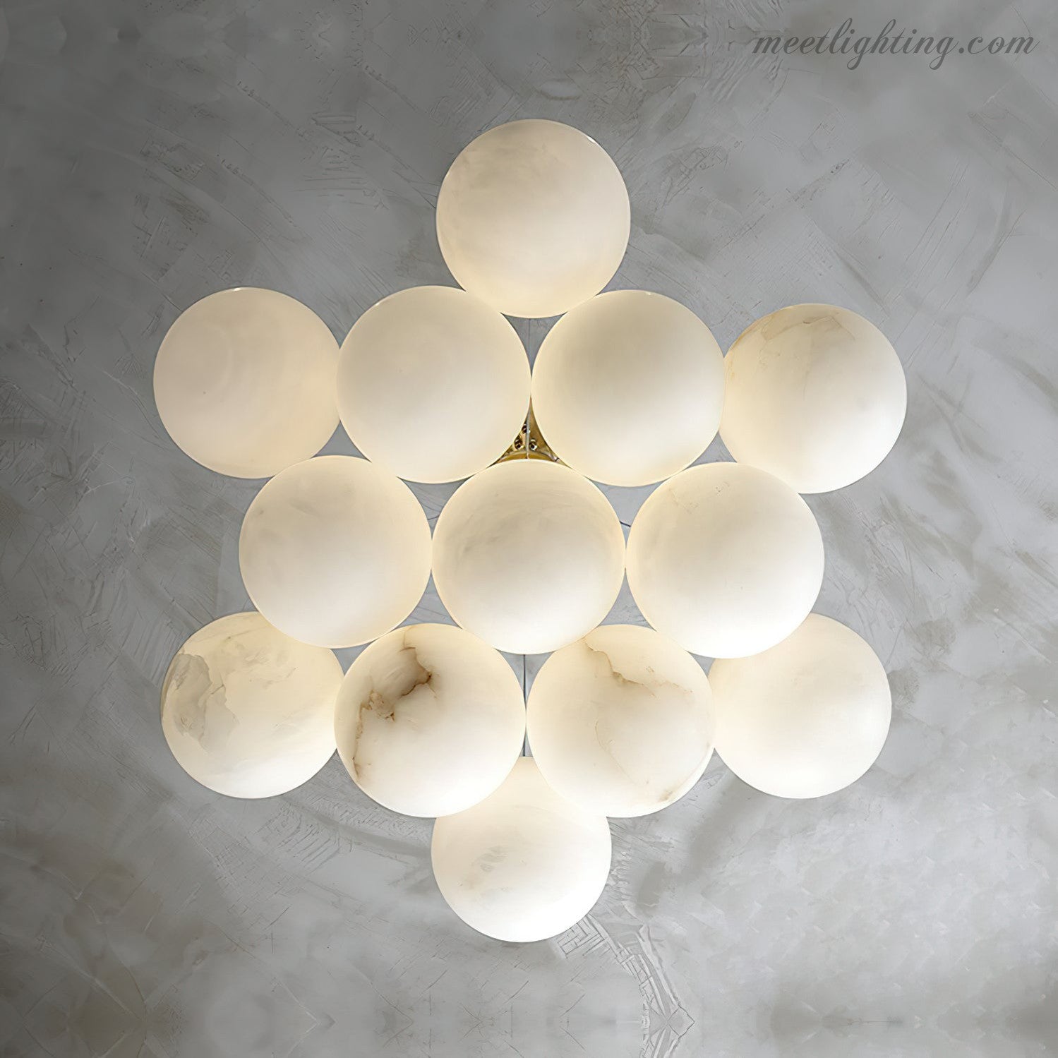 Alabaster Lunar Chandelier-MEET LIGHTING