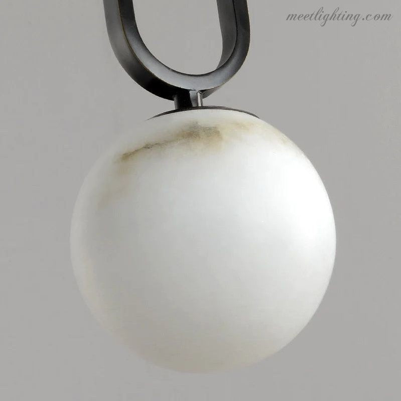 Alabaster Oval Ring Pendant-Meet Lighting