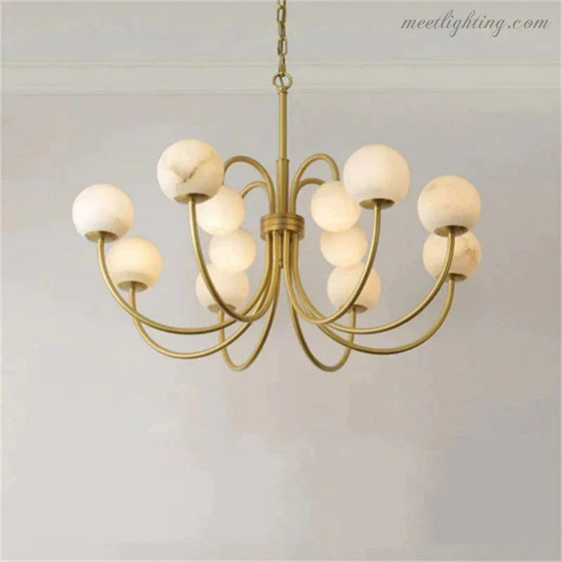 Alabaster Radial Chandelier-MEET LIGHTING