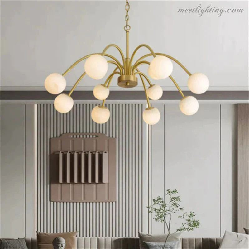 Alabaster Radial Chandelier-MEET LIGHTING