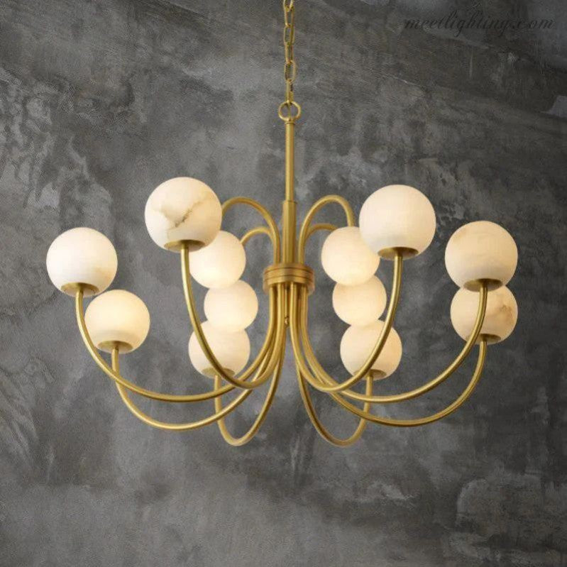 Alabaster Radial Chandelier-MEET LIGHTING