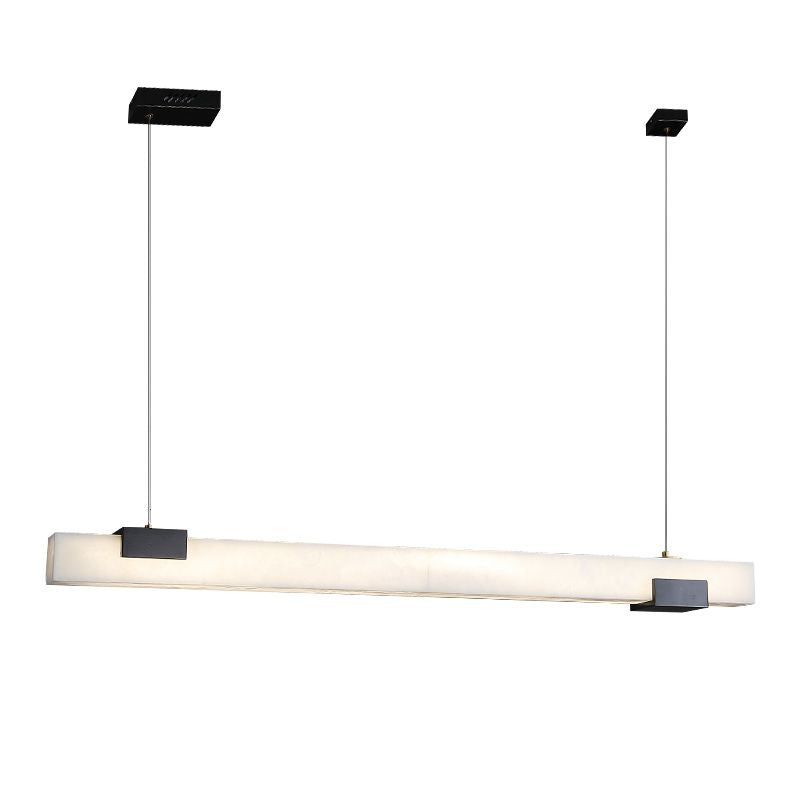 Alabaster Square Pillar Dining Chandelier-MEET LIGHTING