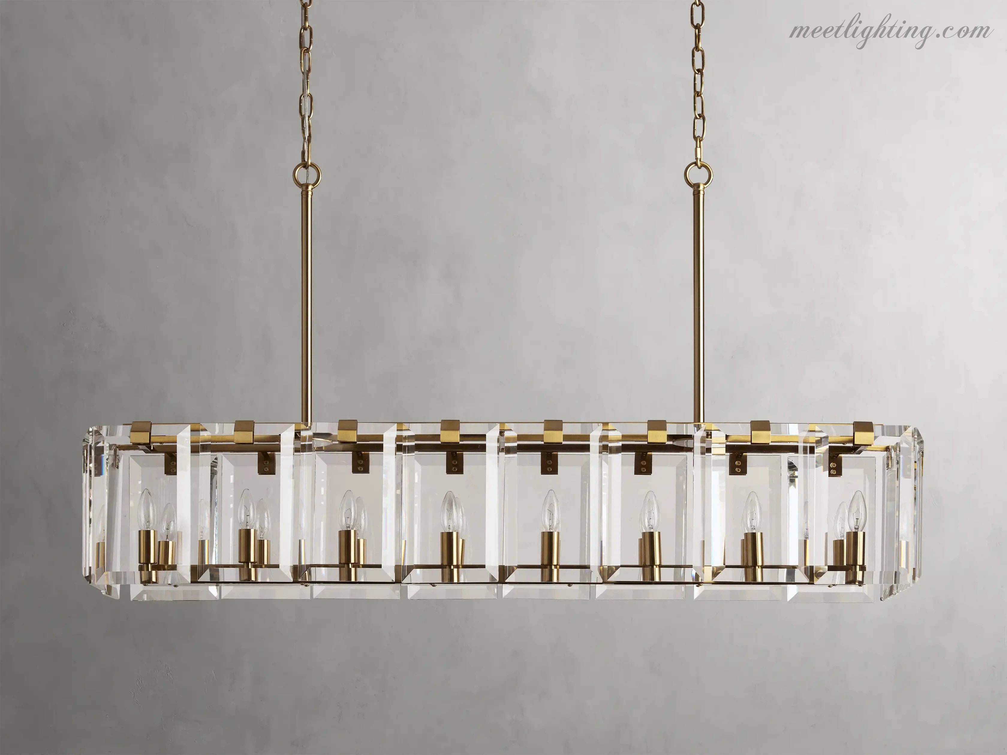 Amaya Rectangular Chandelier-MEET LIGHTING