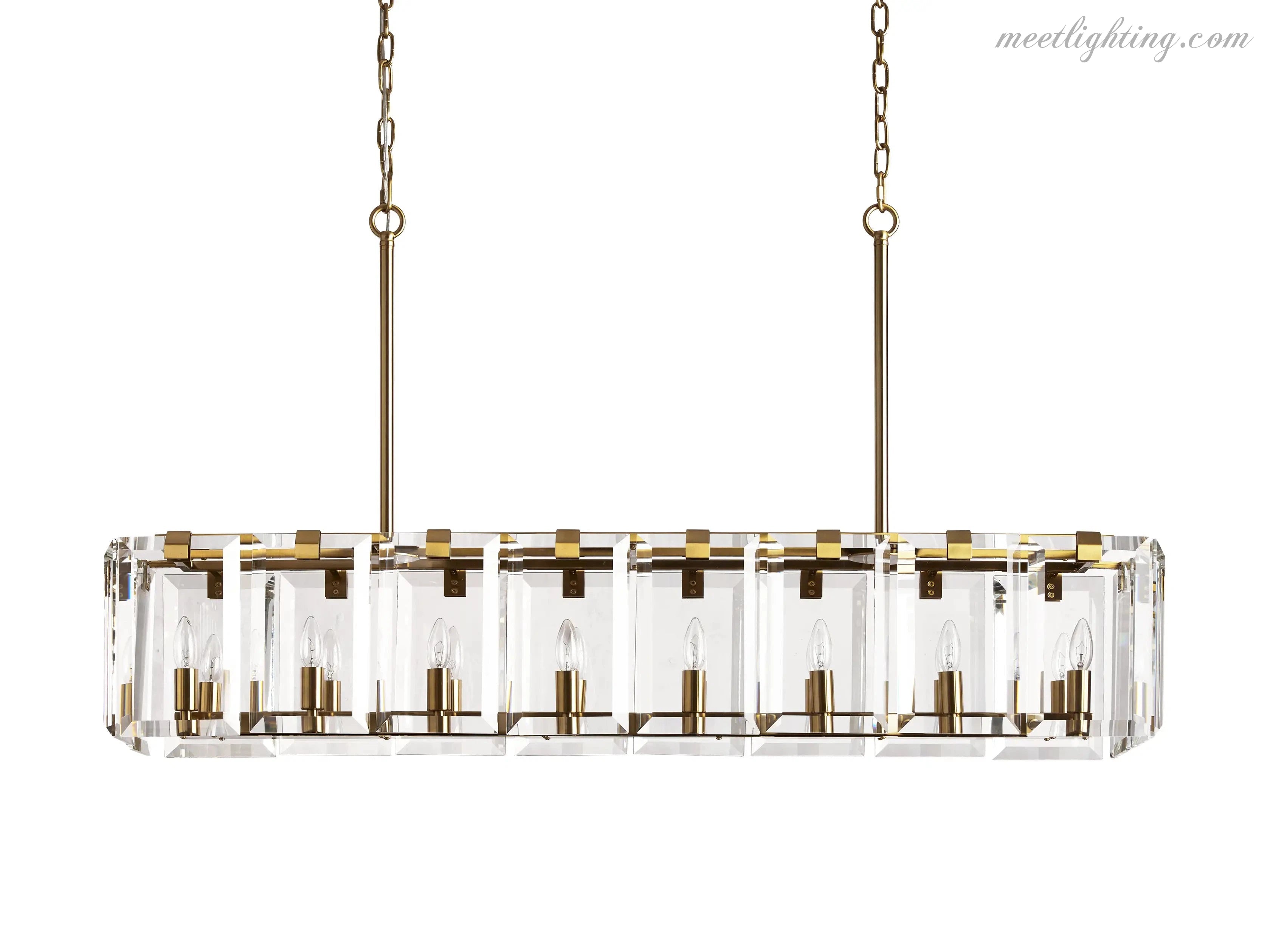 Amaya Rectangular Chandelier-MEET LIGHTING