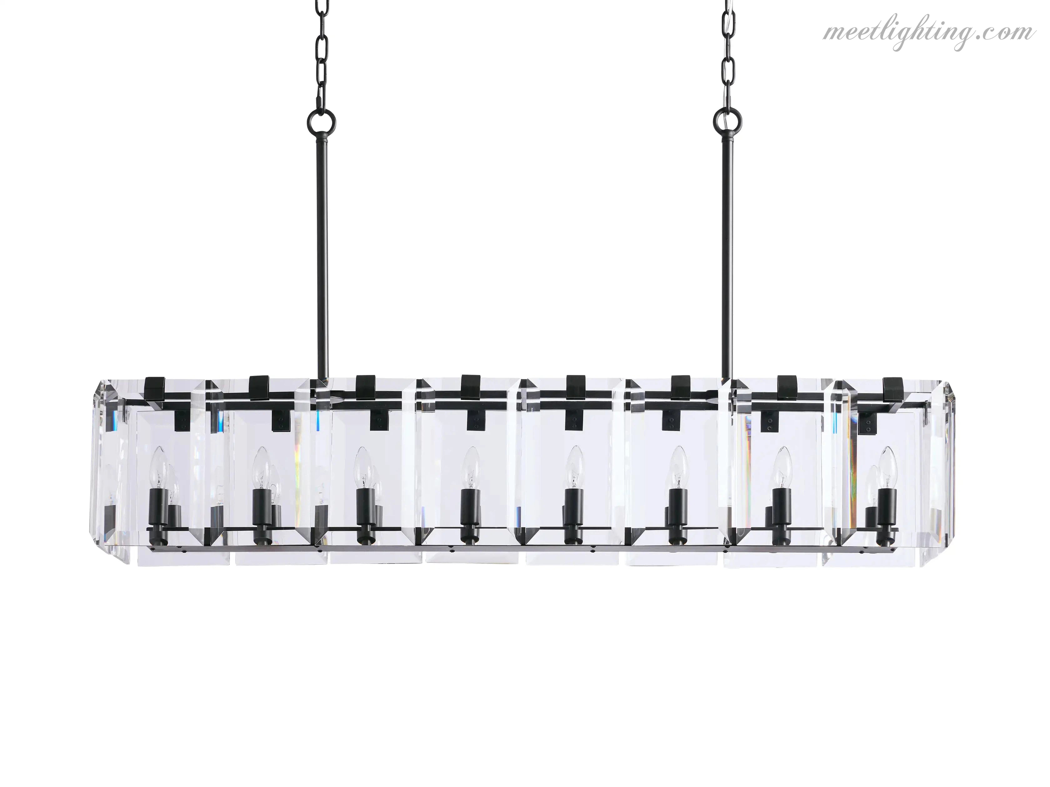 Amaya Rectangular Chandelier-MEET LIGHTING