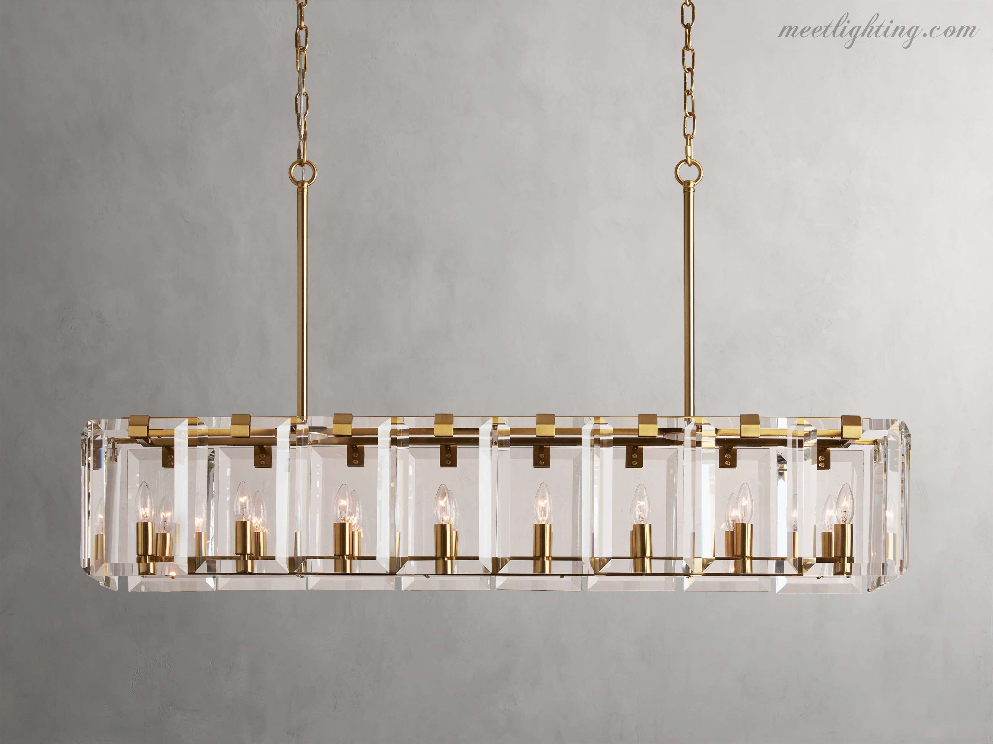 Amaya Rectangular Chandelier-MEET LIGHTING