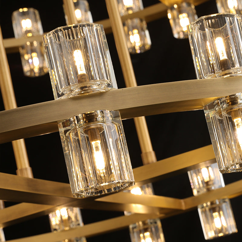 Arcachon Crystal 2-Tier Round Chandelier 54“ Customization-MEET LIGHTING