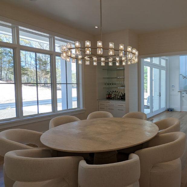 Arcachon Crystal Round Chandelier 36"-MEET LIGHTING