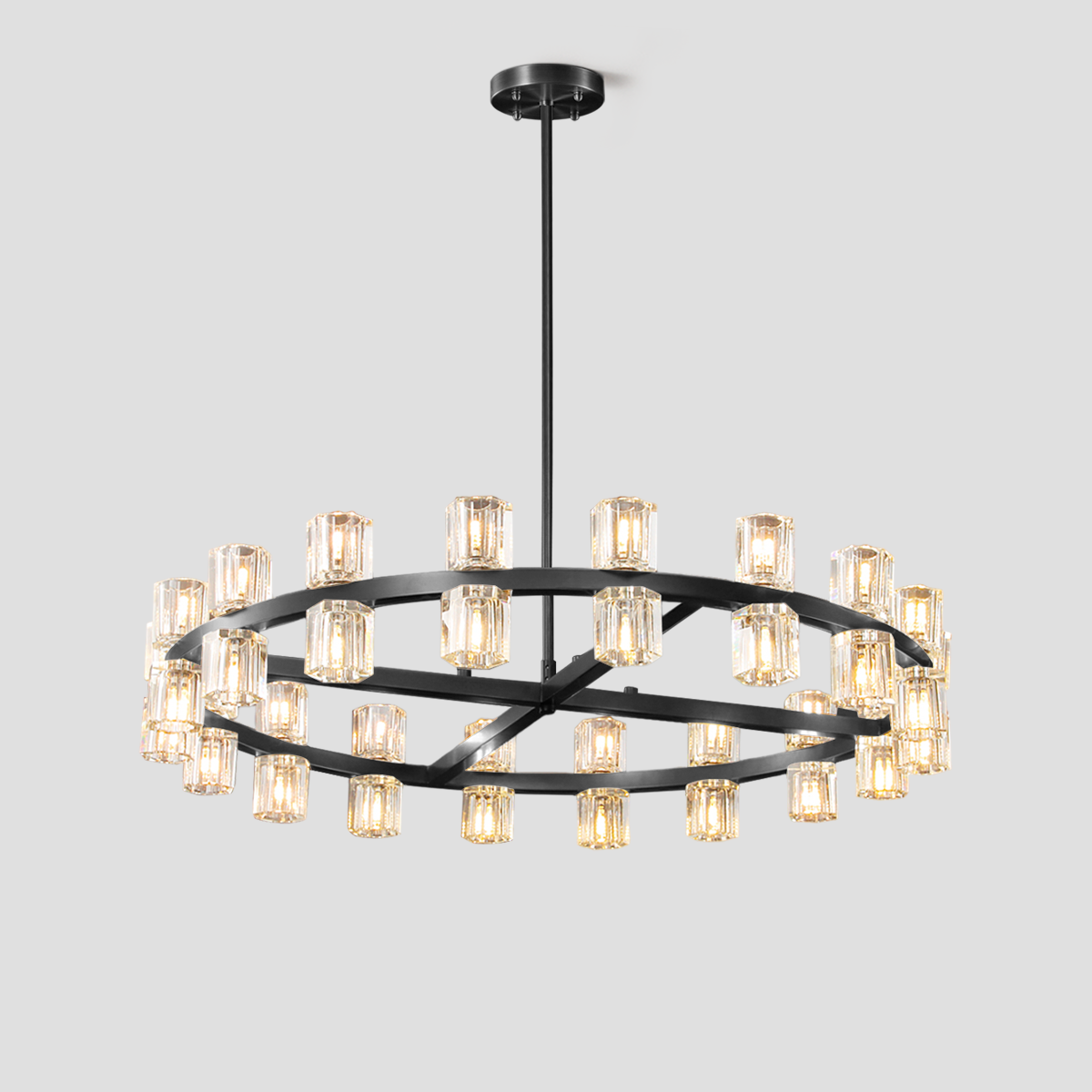 Arcachon Crystal Round Chandelier 36"-MEET LIGHTING