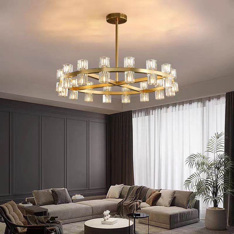 Arcachon Crystal Round Chandelier 36"-MEET LIGHTING