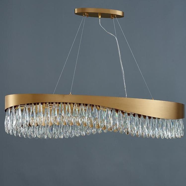 Arian Oval Crystal Chandelier-MEET LIGHTING
