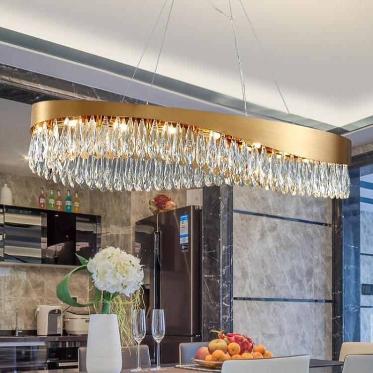 Arian Oval Crystal Chandelier-MEET LIGHTING