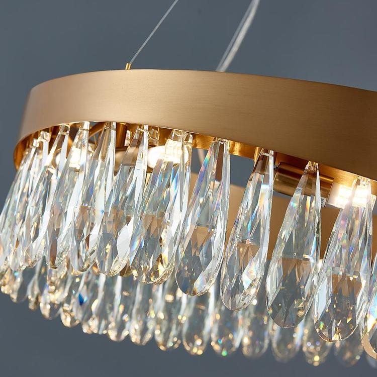 Arian Oval Crystal Chandelier-MEET LIGHTING