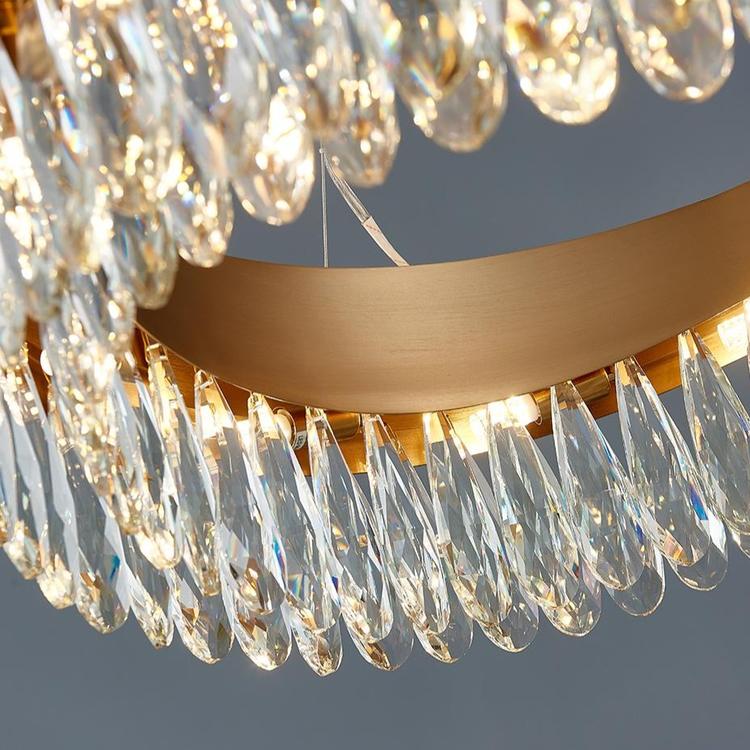 Arian Oval Crystal Chandelier-MEET LIGHTING