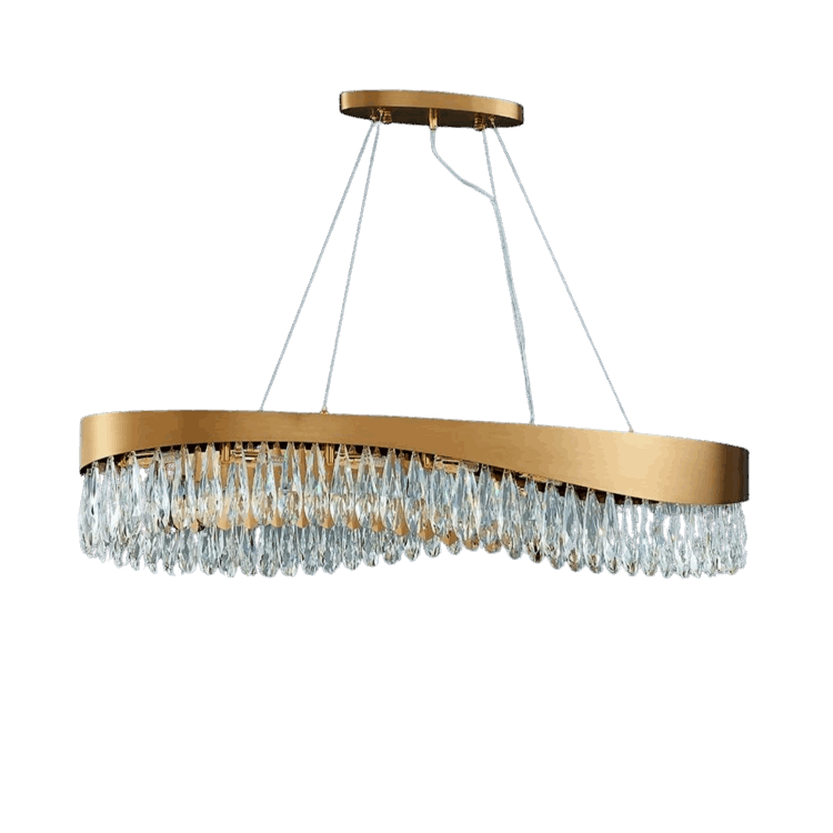 Arian Oval Crystal Chandelier-MEET LIGHTING