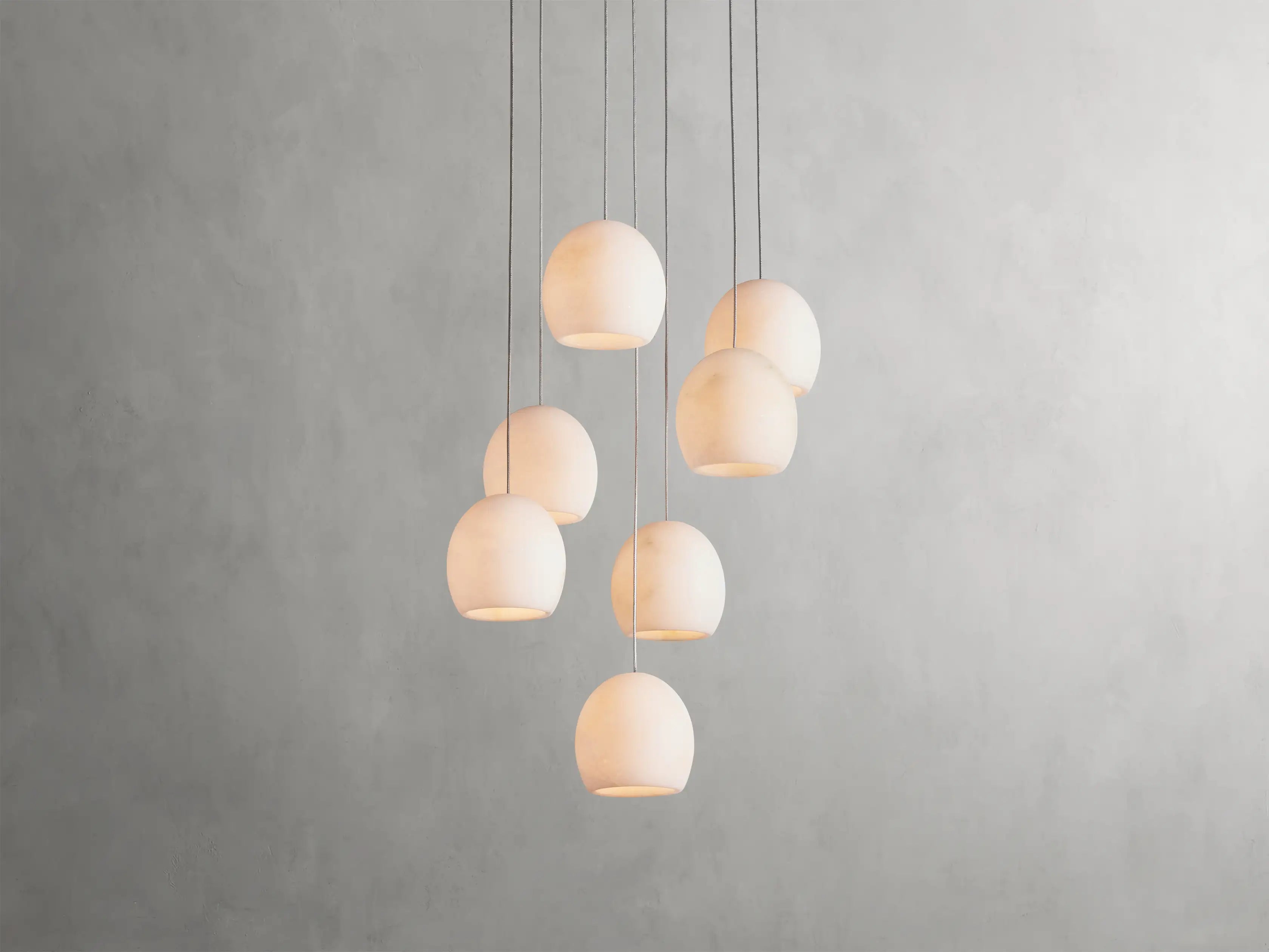 Arica Modern Round Alabaster Chandelier-MEET LIGHTING