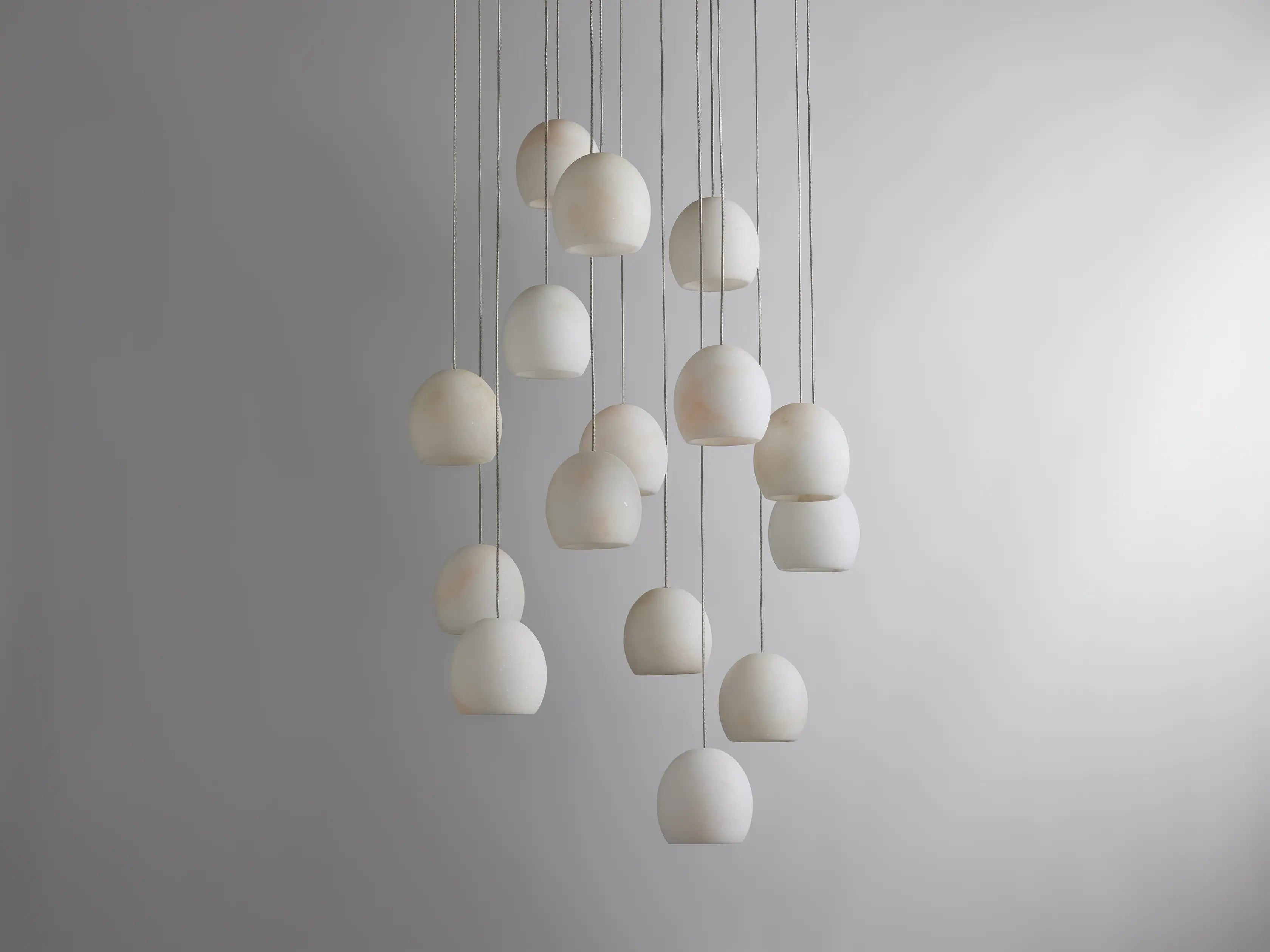 Arica Modern Round Alabaster Chandelier-MEET LIGHTING