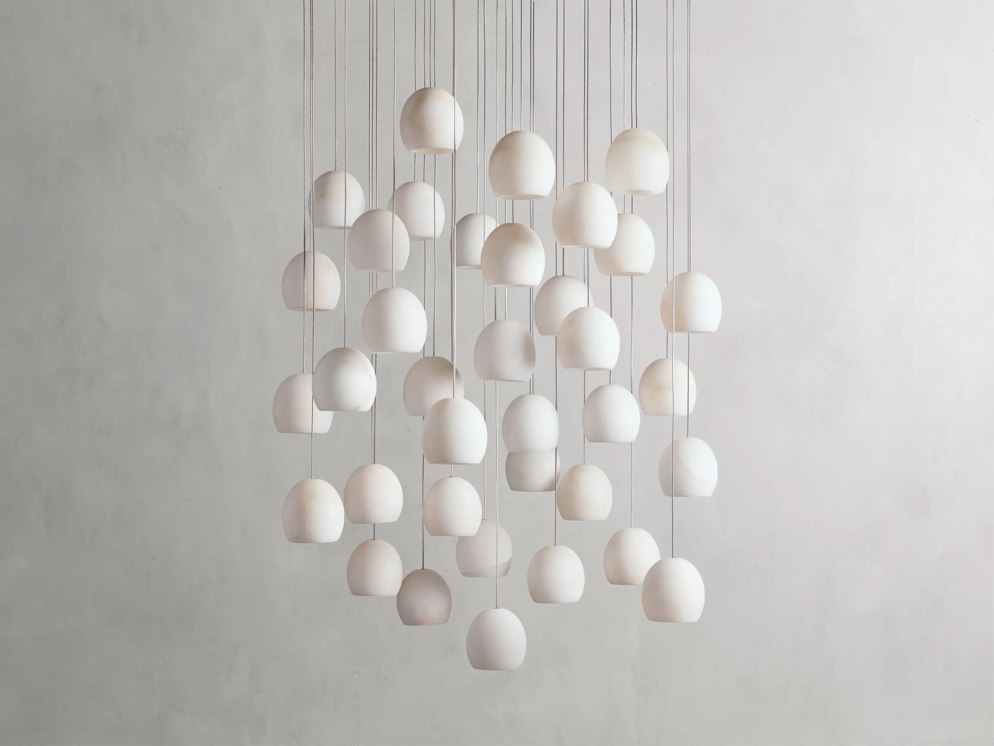 Arica Modern Round Alabaster Chandelier-MEET LIGHTING