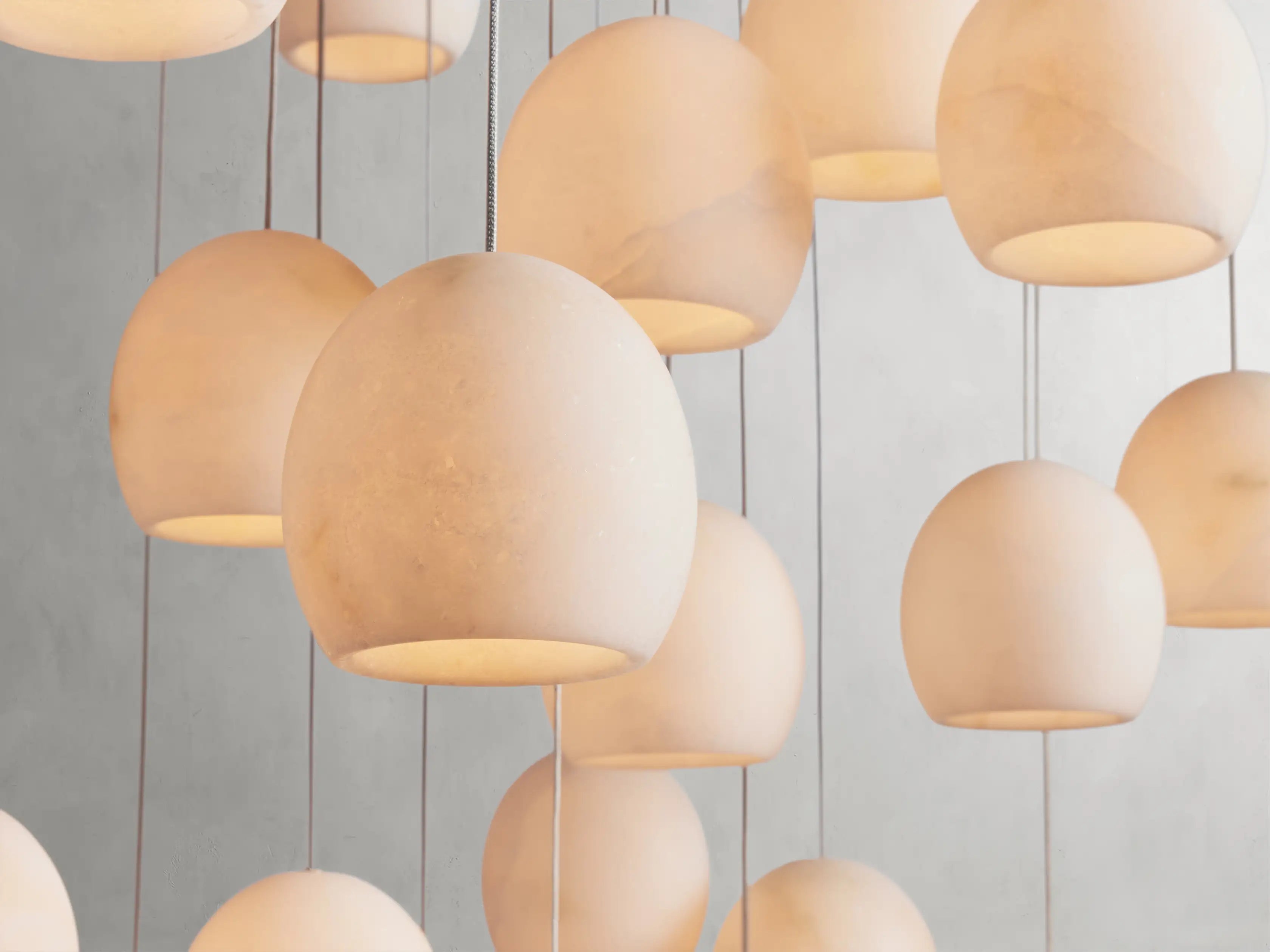 Arica Modern Round Alabaster Chandelier-MEET LIGHTING