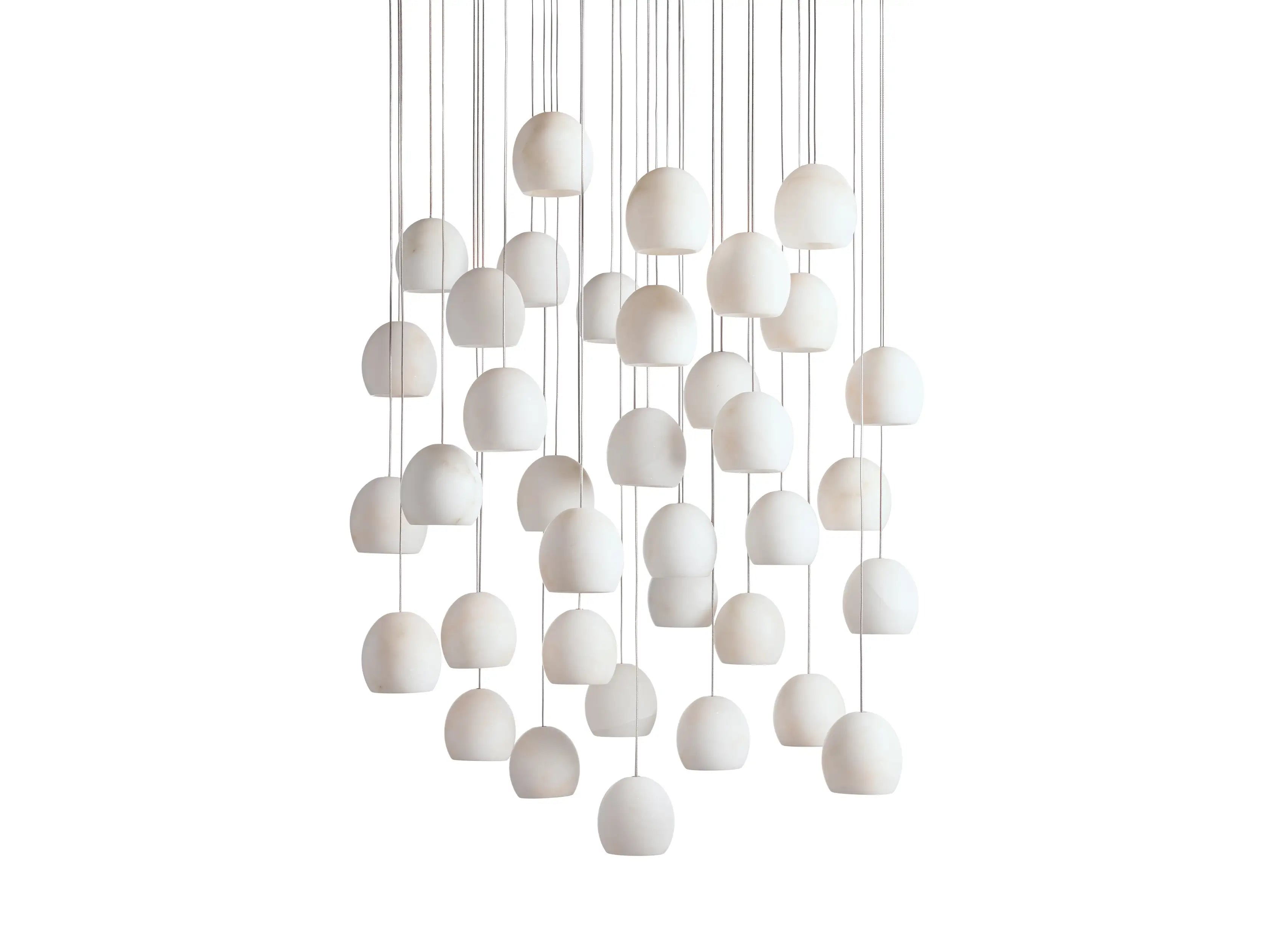 Arica Modern Round Alabaster Chandelier-MEET LIGHTING