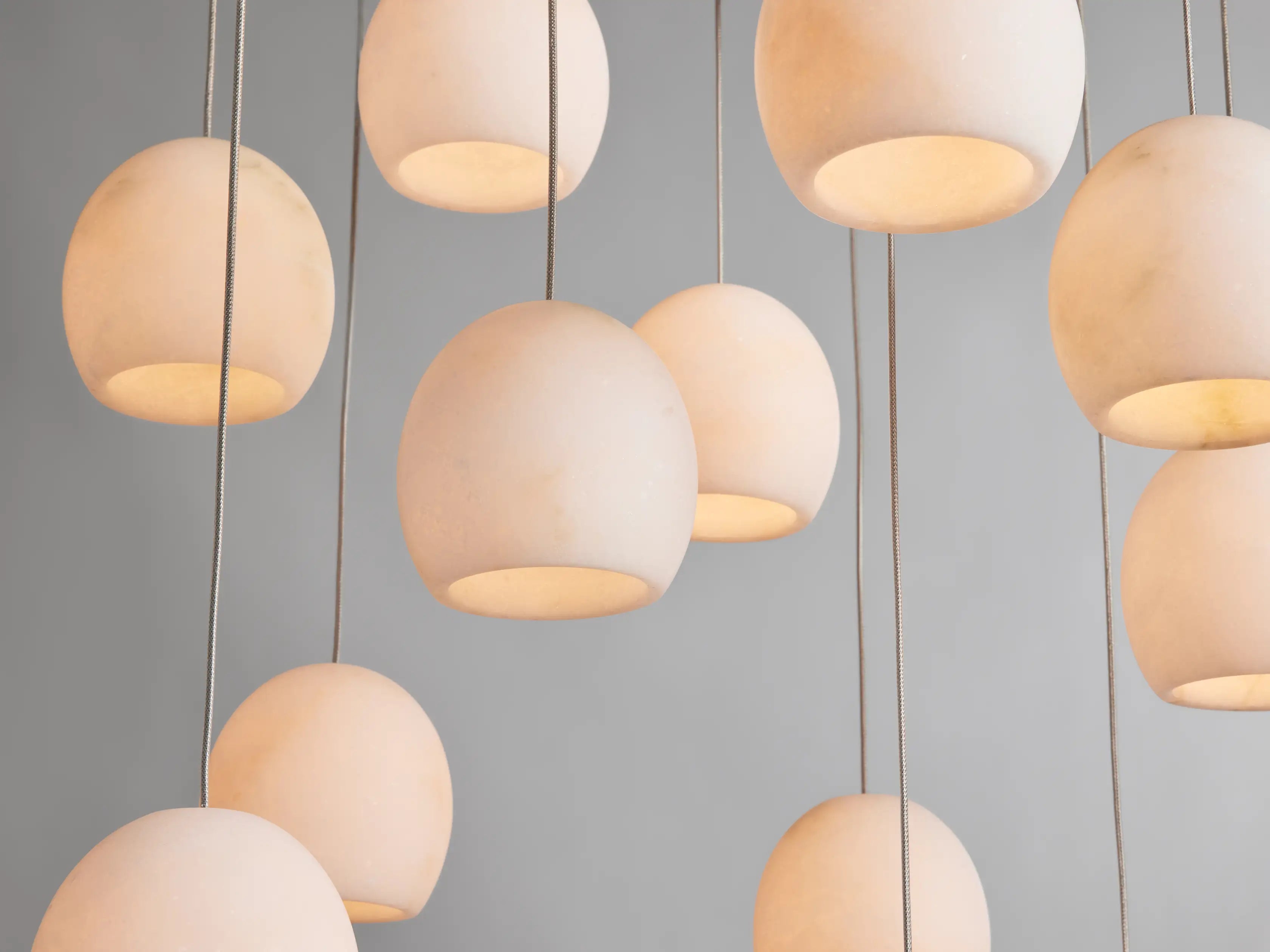 Arica Modern Round Alabaster Chandelier-MEET LIGHTING
