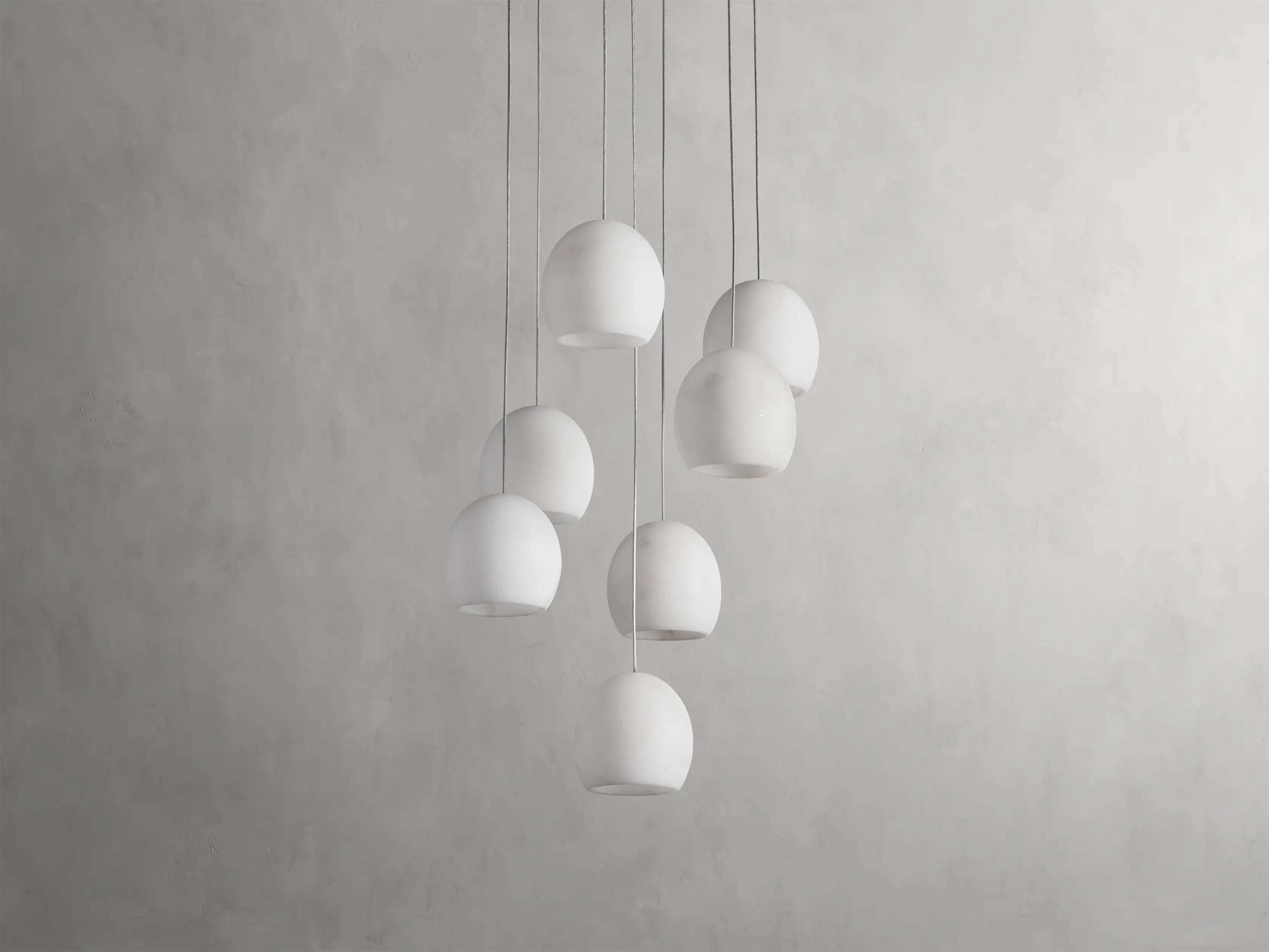 Arica Modern Round Alabaster Chandelier-MEET LIGHTING