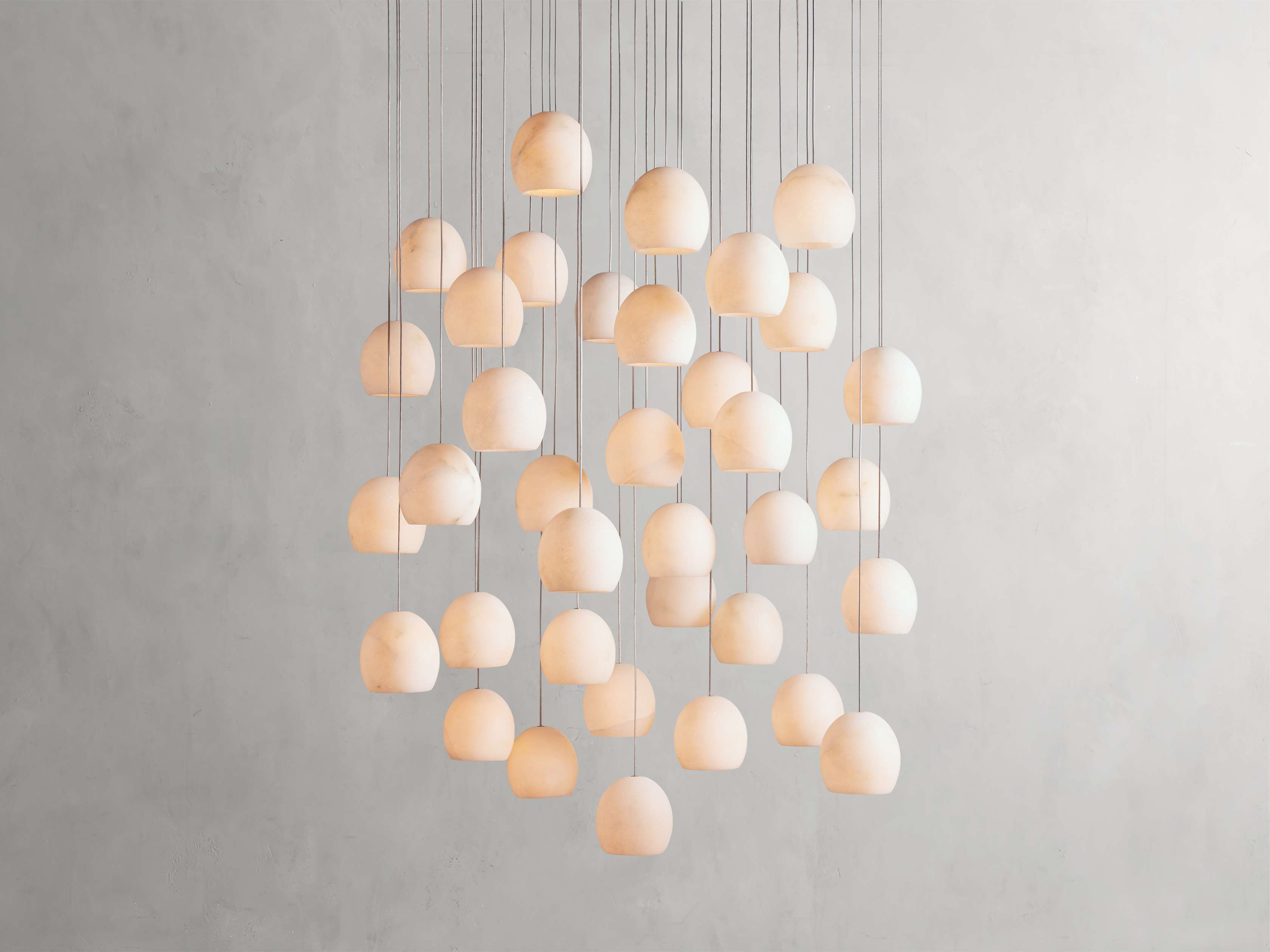Arica Modern Round Alabaster Chandelier-MEET LIGHTING