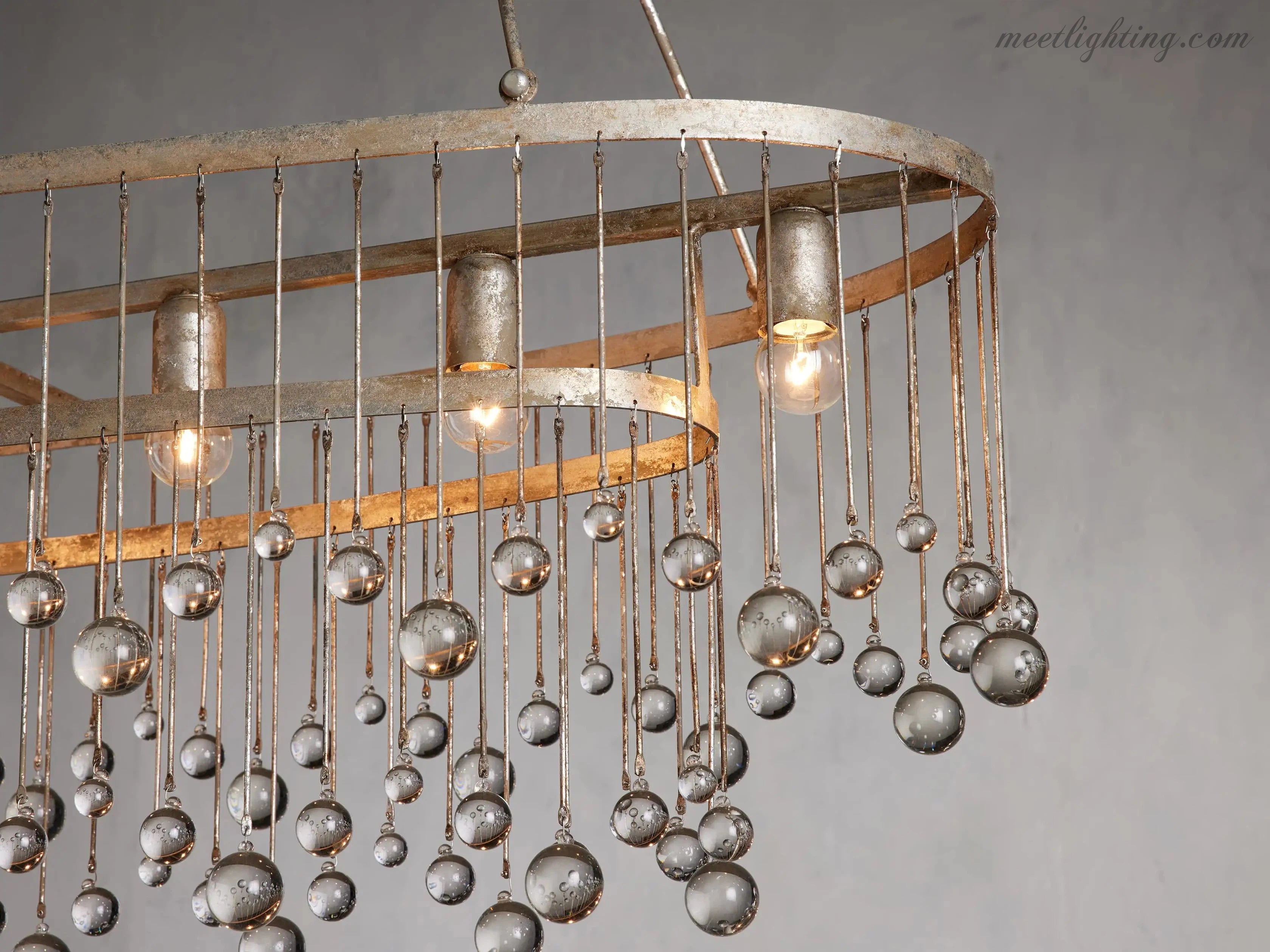 Aubrey 7 Light Oval Chandelier-MEET LIGHTING