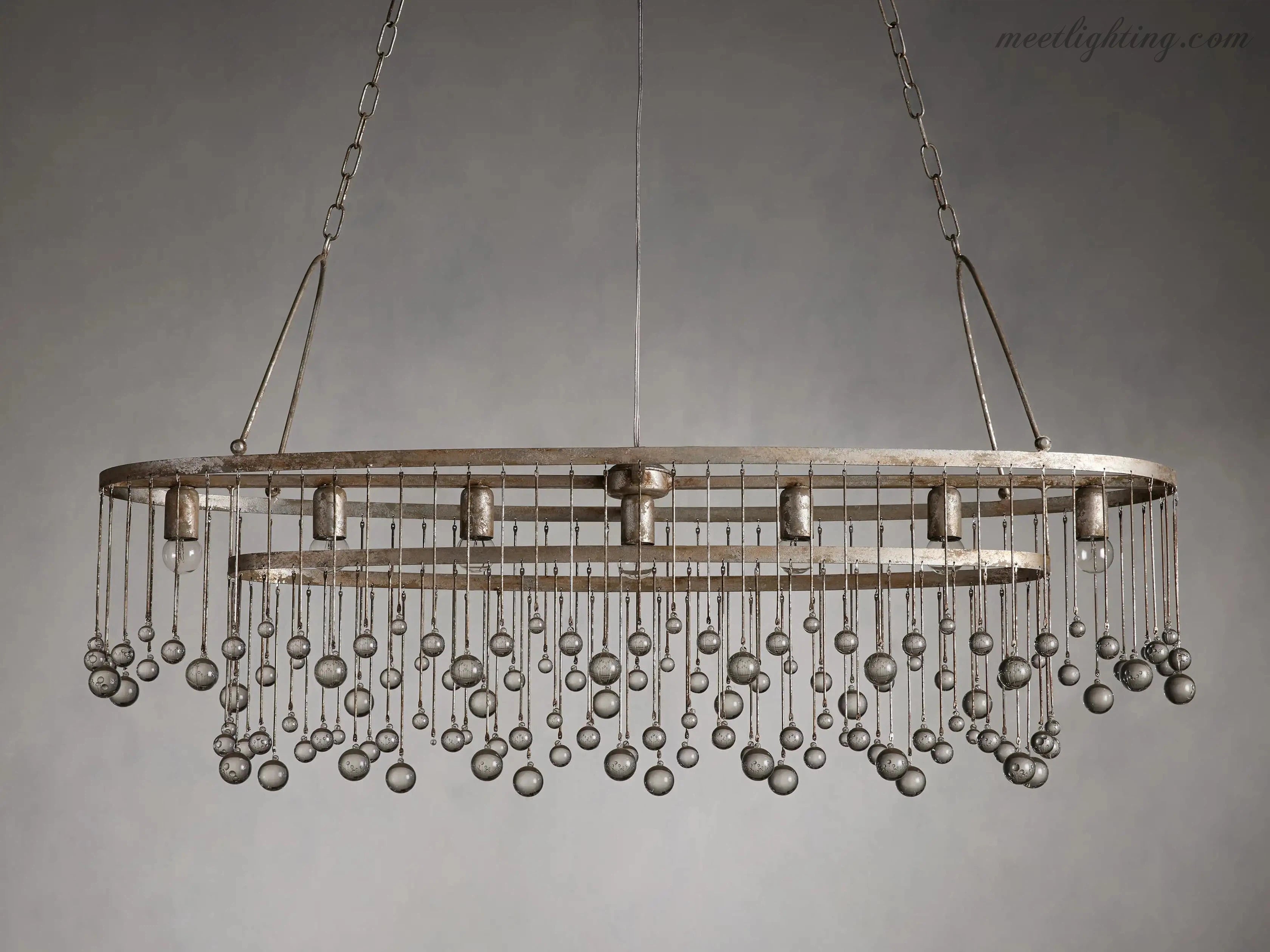 Aubrey 7 Light Oval Chandelier-MEET LIGHTING