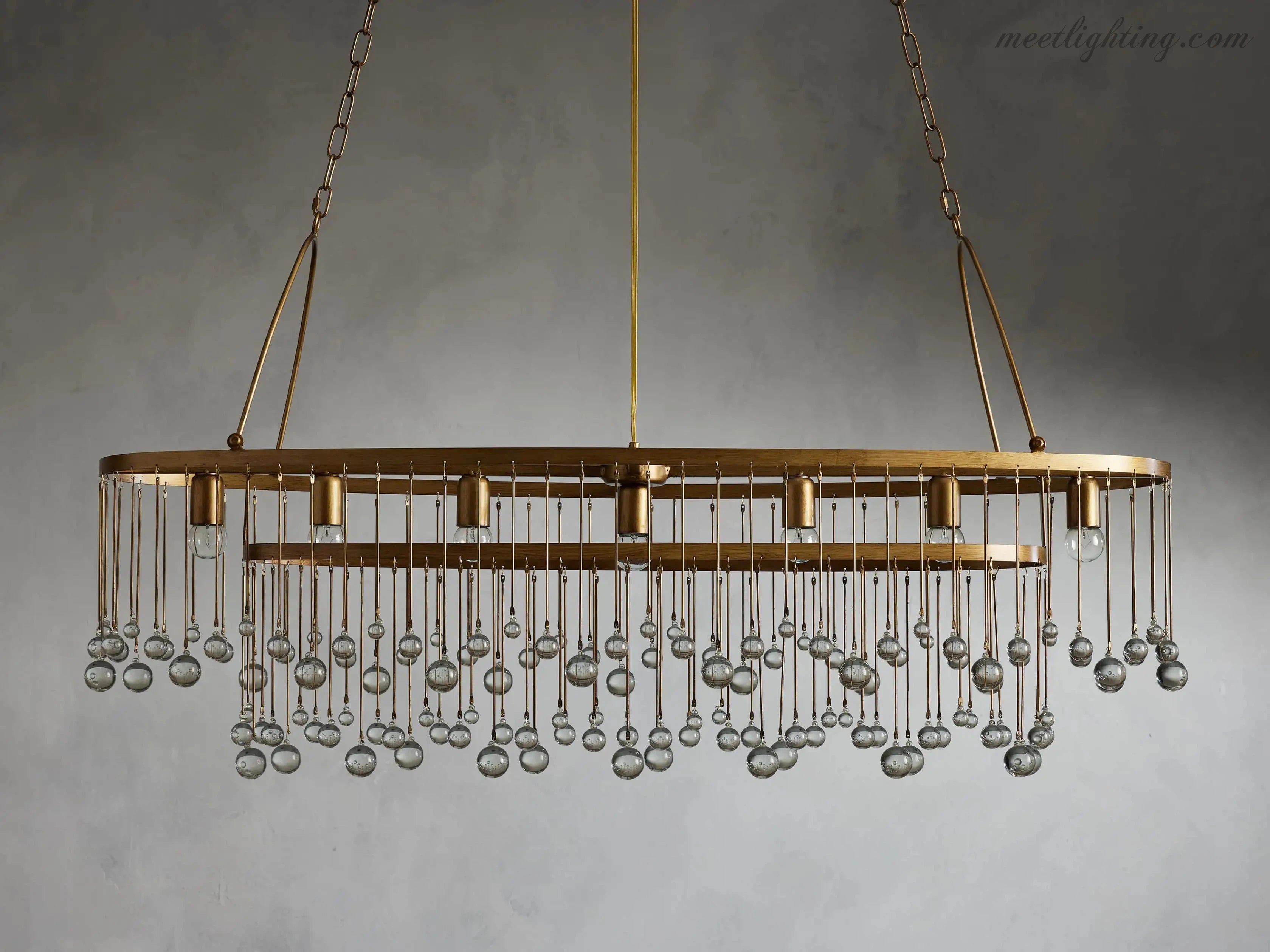 Aubrey 7 Light Oval Chandelier-MEET LIGHTING