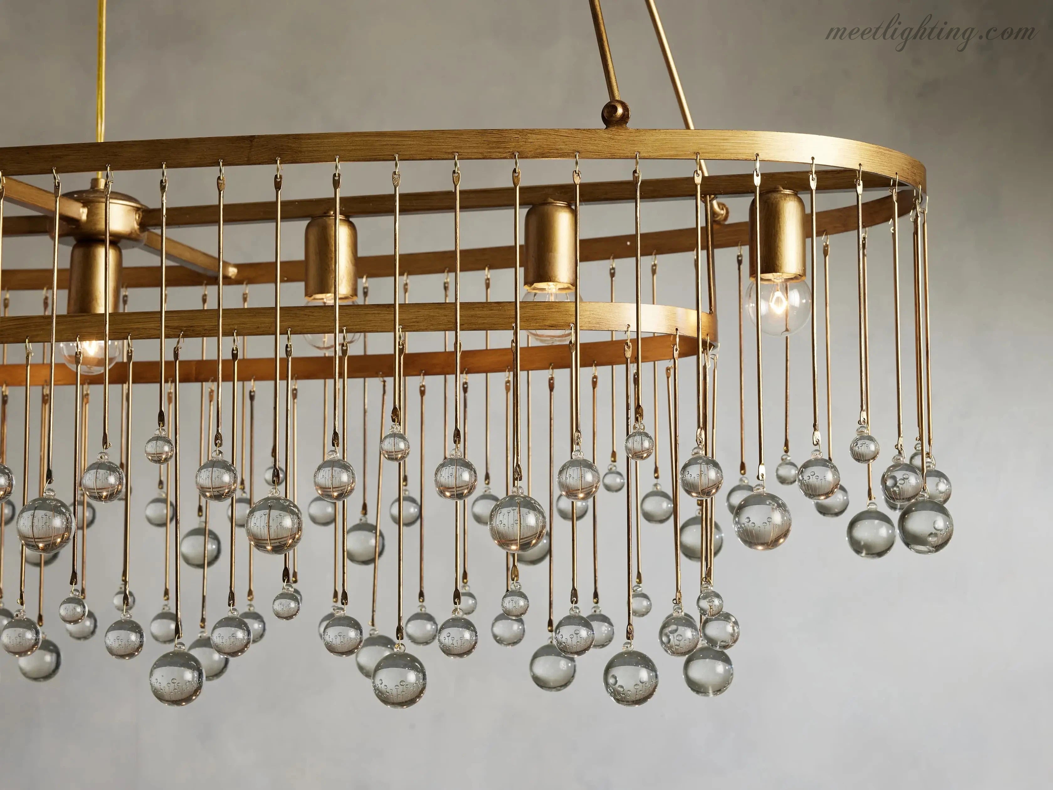 Aubrey 7 Light Oval Chandelier-MEET LIGHTING