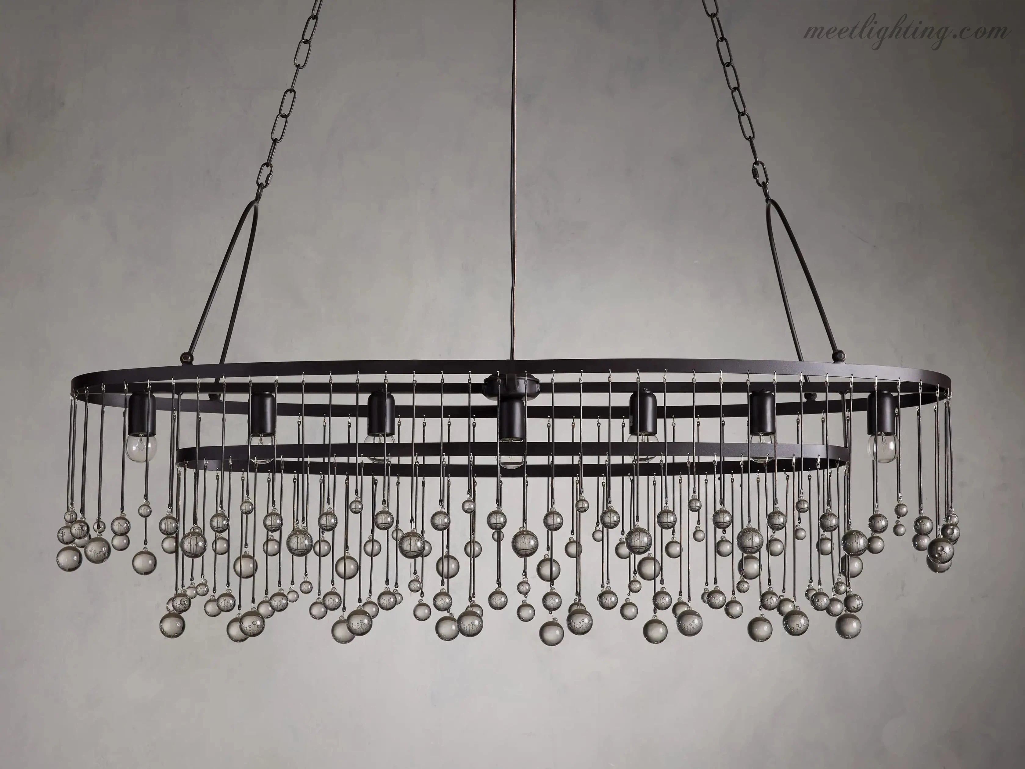 Aubrey 7 Light Oval Chandelier-MEET LIGHTING